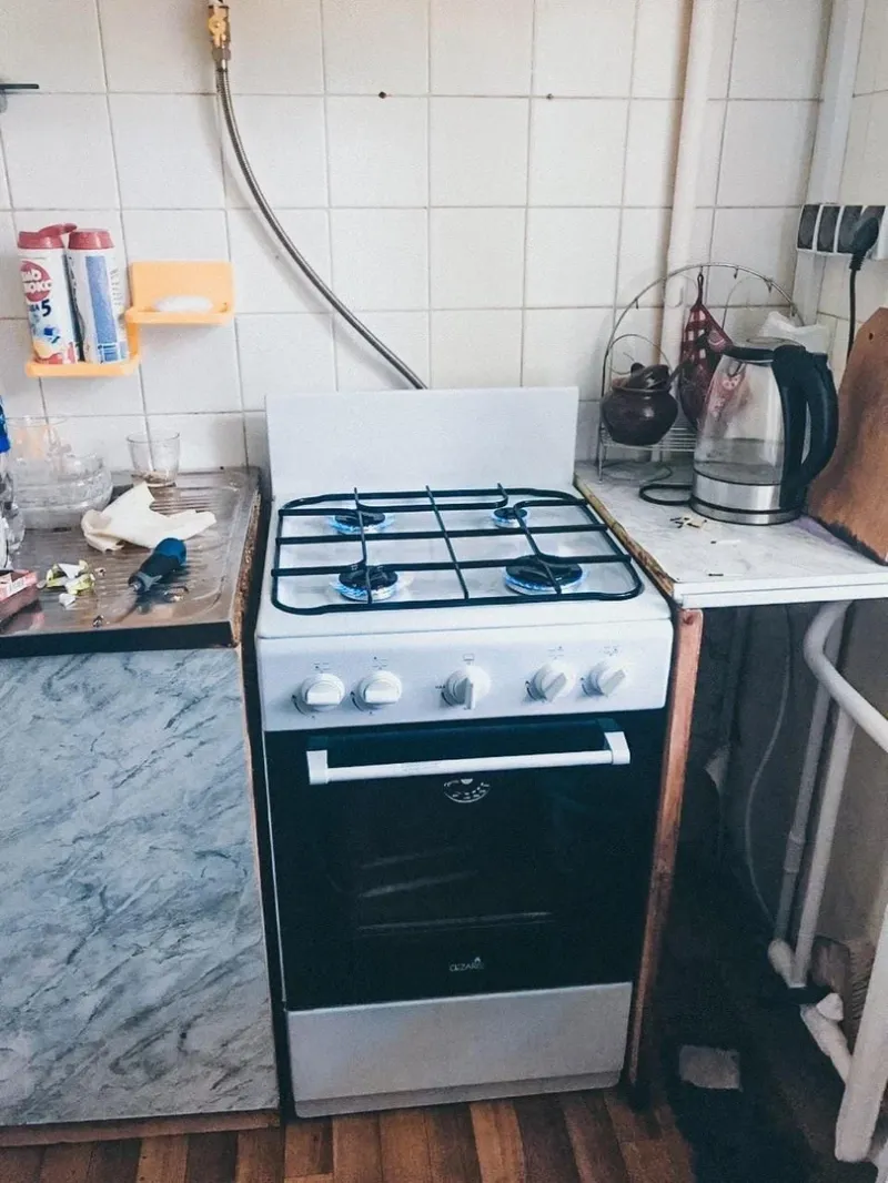 Установка газовой плиты