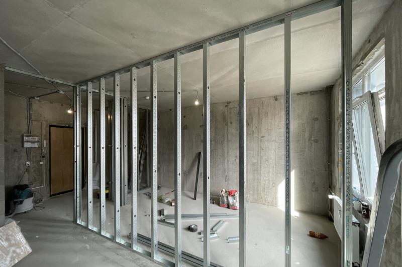 Монтаж гипсокартонных перегородок