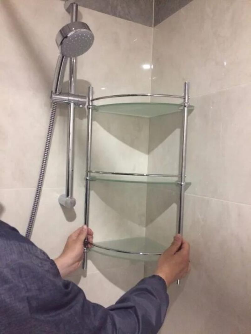 Установка полки в ванной